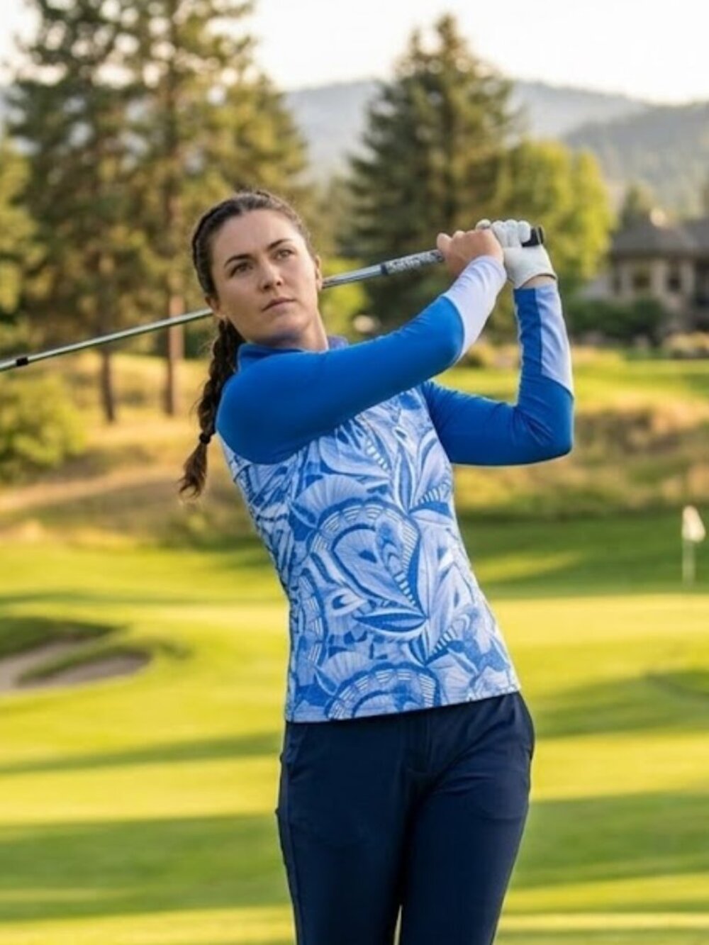 Greg Norman Womens Solar XP Mystic Long Sleeve 1/4 Zip Golf Polo